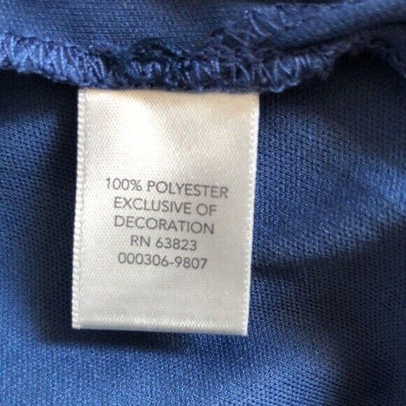 CJ Banks 1X Blue Paisley Lined Sheer 3/4 Sleeve Blouse Ruffle Mesh Cutout - Picture 5 of 8